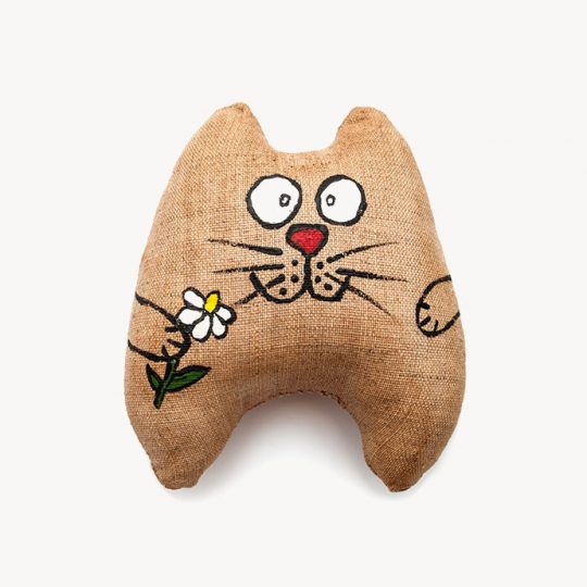 Soft Cat With Flowers