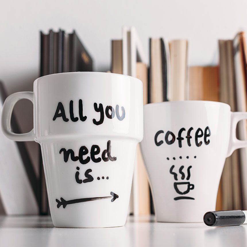 8 Handmade Cup With Inscription “All You Need Is…”
